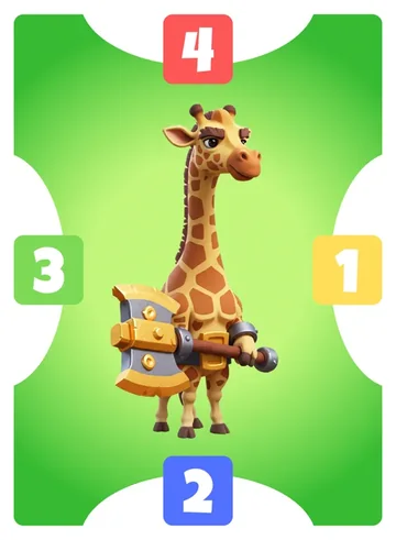Jasper: north 4, east 1, south 2, west 3, green frame