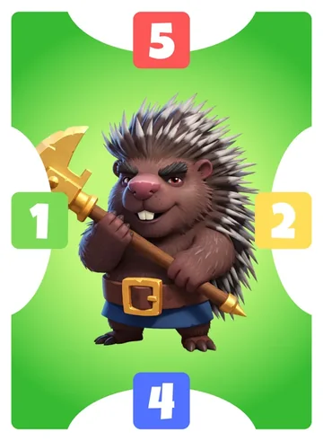 Spikes: north 5, east 2, south 4, west 1, green frame
