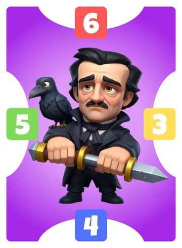 Poe: north 6, east 3, south 4, west 5, purple frame