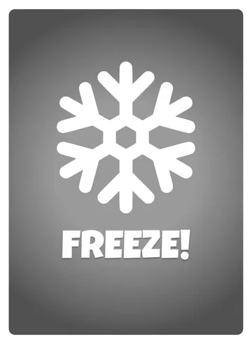Freeze! effect card: Lock one of your cards for the rest of the game. It cannot capture or be captured.